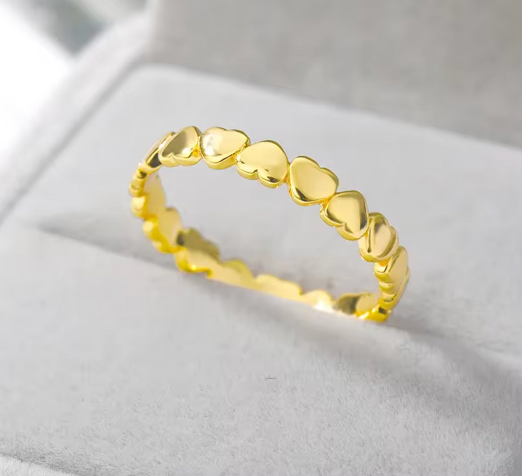 Cute Heart Stainless Steel Couple Ring