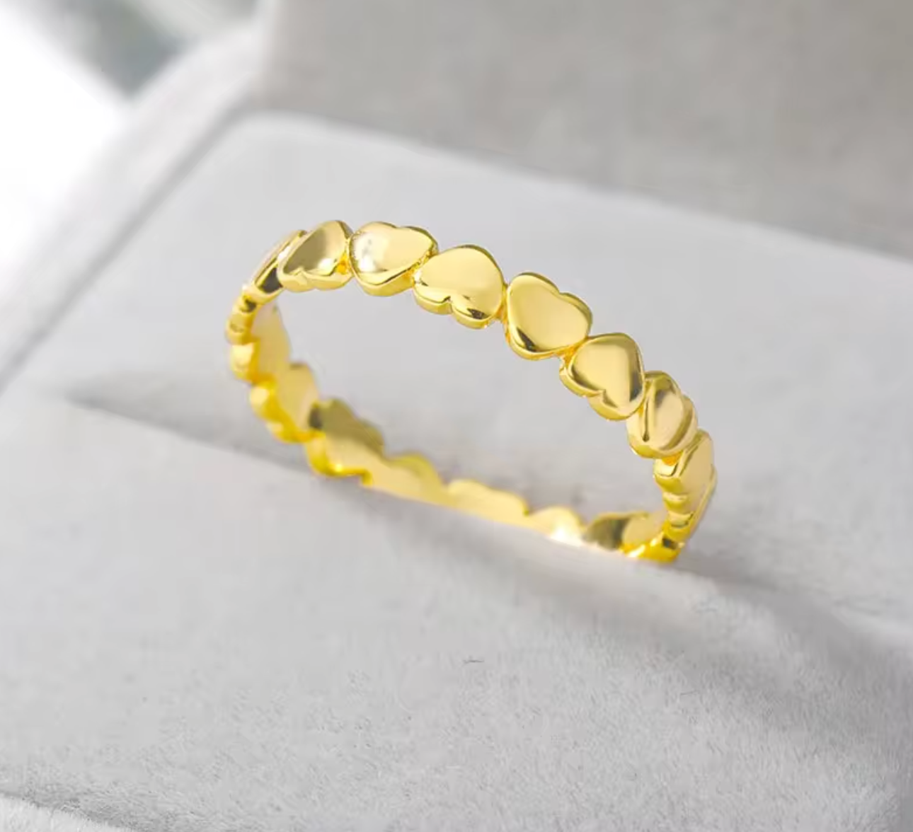 Cute Heart Stainless Steel Couple Ring