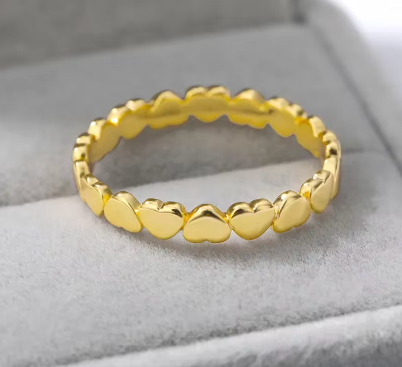 Cute Heart Stainless Steel Couple Ring
