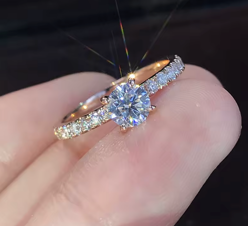 S925 Silver Plated Oval Engagement Ring