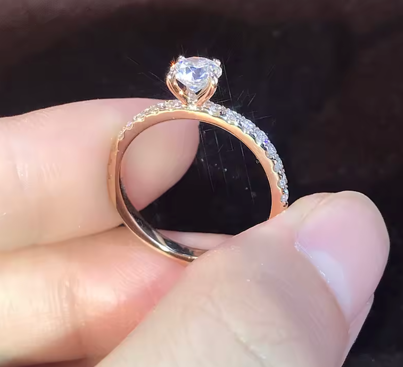 S925 Silver Plated Oval Engagement Ring