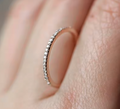 Cute Micro Pave CZ Crystal Wedding & Engagement Ring