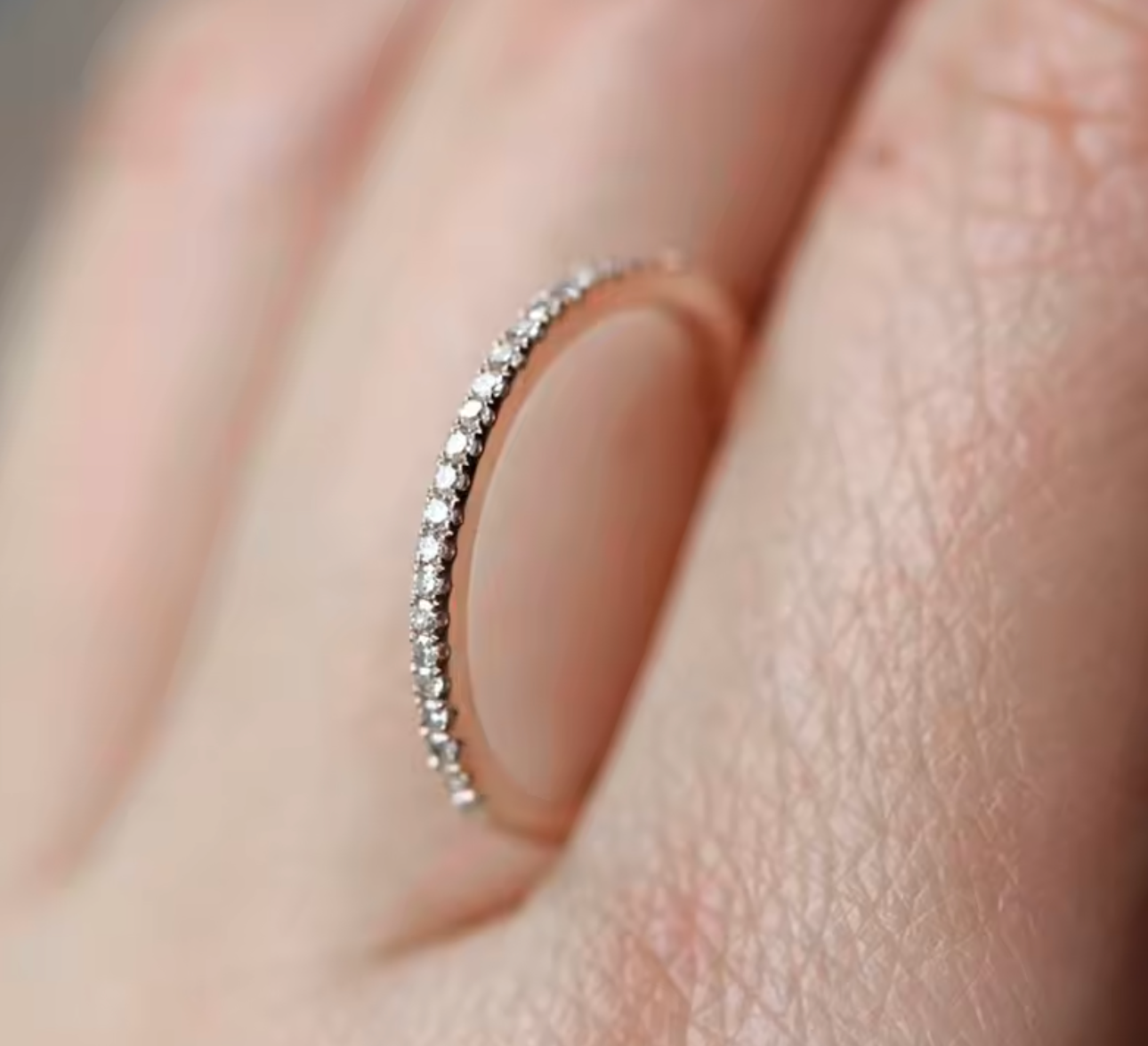 Cute Micro Pave CZ Crystal Wedding & Engagement Ring