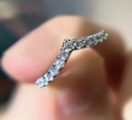 Simple Stylish V-Shaped Ring for Women