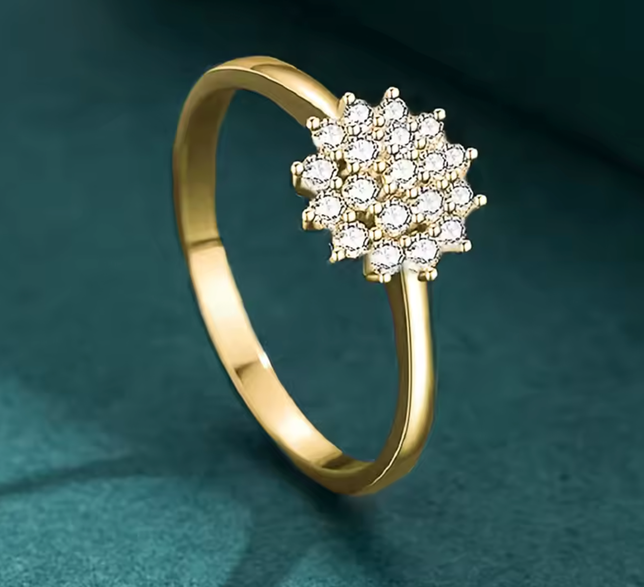 Sparkling Flower-Shaped Cubic Zirconia