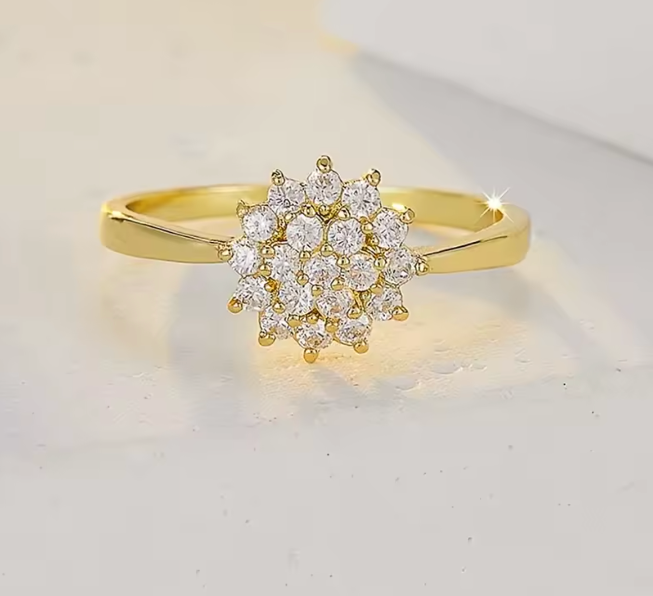 Sparkling Flower-Shaped Cubic Zirconia